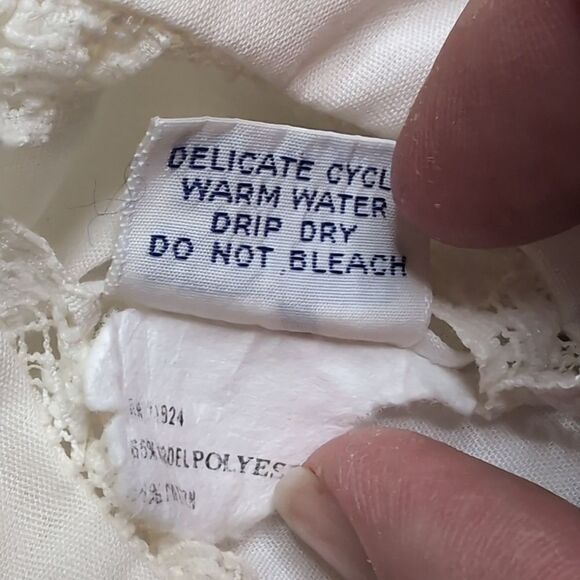 Vintage Polly Flinders T4 Hand Smocked Embroider Short Sleeve Dress - Picture 11 of 11